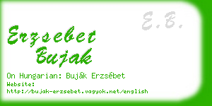 erzsebet bujak business card